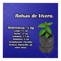 Bolsa Para Vivero 1/2 Kg 17x13cm