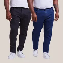 Kit 2 Calça Jeans Masculina Tamanho Grande Plus Size