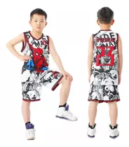 Ropa De Baloncesto De Spider Man No. 23, Niños Jersey Traje