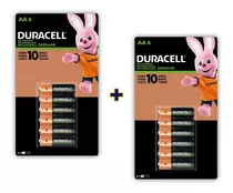 Pila Aa Recargable Duracell Pack 12 Baterías 2500 Mah 1.2v