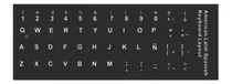 Sticker Letras Adhesivas Para Teclado En Español Negro