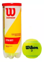 Kit 3 Bolas De Tênis Wilson Championship Extraduty Jogo