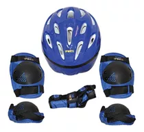 Kit Proteção Radical C/ Capacete Tam. P Azul Bel Sports