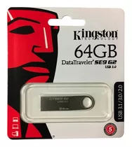 Memoria Usb Kingston Datatraveler Se9 Dtse9h 64gb 2.0 Plateado