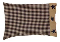 Vhc Brands Teton Star - Funda De Almohada Estándar Con Borde