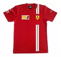 Remera Estampada F1 Ferrari 2021 Sainz Leclerc Niños