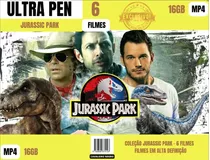 Pendrive 16gb Parque Dos Dinossauros Saga 6 Filmes Completa