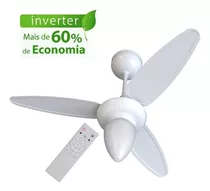 Ventilador De Teto Inverter Wind C/ Controle Bivolt Ventisol Cor Da Estrutura Branco Cor Das Pás Branco Diâmetro 96 Cm Material Das Pás Plástico Quantidade De Pás 3 110v/220v