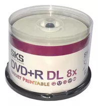 Disco Virgen Dvd+r Dl Sks Imprimible De 8x Por 50 Unidades