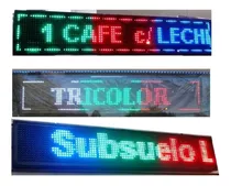 Cartel Led Programable, 3 Colores Texto Pasante-abierto