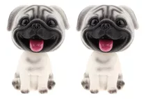 Resina Perro Pug Bobbing Bobble Head Muñeca Juguete Coche