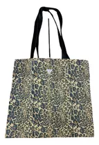 Cartera Bolso De Lona Animal Print Guess