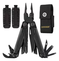 Kit De Multiherramienta Wave+black Con Accesorios Leatherman