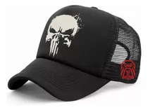 Gorra Trucker Personalizad Calavera Punisher 