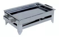 Mini Grill Parrillero Acero Inoxidable 35 X 25 Cms Nuevo