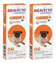2 Bravecto Cães Transdermal Antipulgas Carrapato 4,5 Á 10kg 