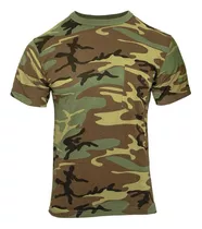 Camiseta Manga Corta Camo Jungla Con Bolsillo