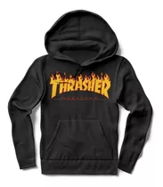 Buzo Algodón Canguro Unisex Calidad Premium Thrasher Fuego