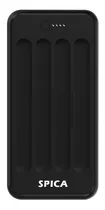 Power Bank Cargador Portatil 12000mah Spica Sw-100 Bateria Color Negro