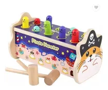  Juguete Didáctico Madera Pega Topo Para Bebes Montessori