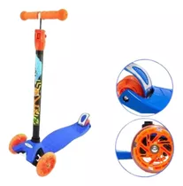 Patinete Infantil Menina E Menino 3 Rodas Luz De Led Abec 5