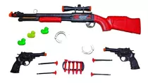 Kit Xerife + 02 Revolver  Velho Oeste Sniper Forte Apache