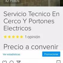 Servicio Técnico, Cercos Eléctricos, Portones, Cámaras, Etc