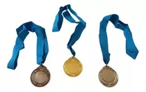 Medalla Lisa Para Premio Oro Plata O Bronce Trofeo Pack X10