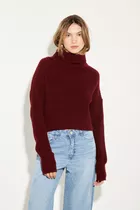 Sweater Polera Ml  Tejido Pesado Remolacha - Koxis Mujer
