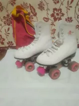 Patines Artísticos Marca Ez Life Botas Blancas Talle 35