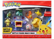 Pack 8 Miniaturas Pokémon Pikachu Battle Figure Multi Pack