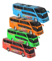 Kit 4 Onibus Buzão Condução Divertido Brinquedos Infantil