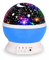 Lámpara Velador Proyector Estrellas Luna Giratorio Usb Rgb