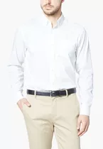 Camisa Signature Comfort Flex Classic Fit Blanco Dockers