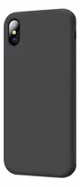 Funda Tpu Slim Silicona Para iPhone XS Max + Vidrio Color Negro