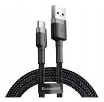 Cabo Nylon Reforçado Usb-c Type-c Baseus 1m Turbo Rapido 3a