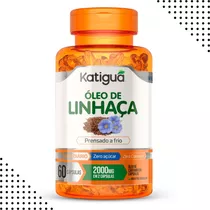 Oleo De Linhaça Dourada 1000mg - Katigua - 60 Capsulas Sabor Sem Sabor