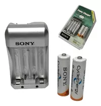 Baterías Recargables Aa Sony 2 Pilas + Cargador Multiuso