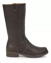 Bota Mujer Cuero Caña Alta Briganti Goma Confort Mcbo24677