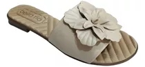 Sandalias Bajas Con Aplique Flor Beira Rio Tipcalzado 8350