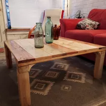 Mesa De Centro Rústica, Fabricada En Madera De Pallet.