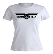 Remera Mujer Algodón Estampada Rammstein Rock