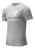 Camiseta New Balance Essentials Stacked Logo Hombre-gris 