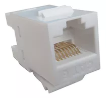 Conector Keystone Rj45 Cat6 Fêmea Branco Seclan C/10un Lan