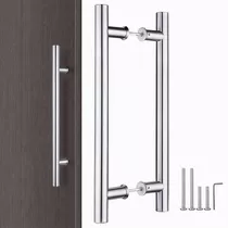 Manillon Doble Para Puertas Madera Acero Inoxidable 50 Cm