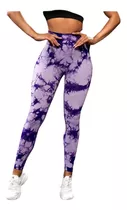 Legging Licra Deportiva Mujer Con Scrunch Lila