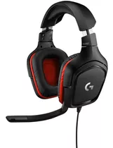 Headset Gamer Logitech G332 Preto E Vermelho