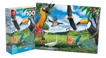 Quebra Cabeça Puzzle 100 Peças Aves Grow