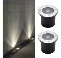 2lampara Empotrable Piso Para Jardin Exterior Led 3w 85-265v