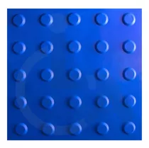 Piso Tátil 42 Alerta E 13 Direcional Pvc Azul 25x25cm